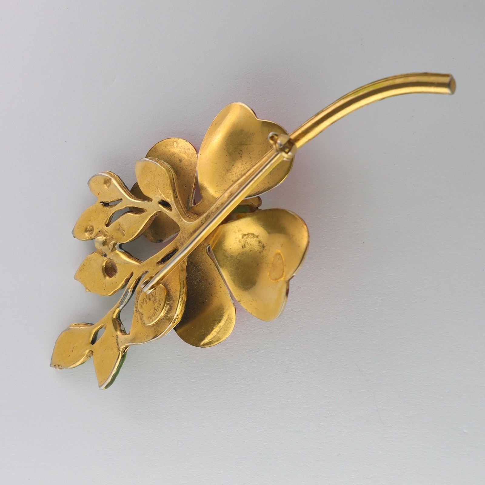 Vintage Original By Robert Enamel Metal Daisy Flower Brooch Pin – Gorgeous