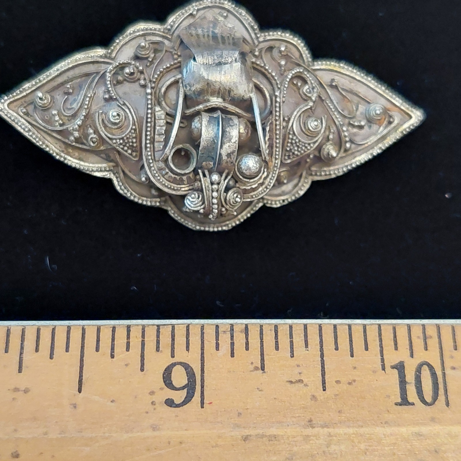Antique Sterling Silver Late 1800’s Victorian Era Dragon/Bug (?) Brooch