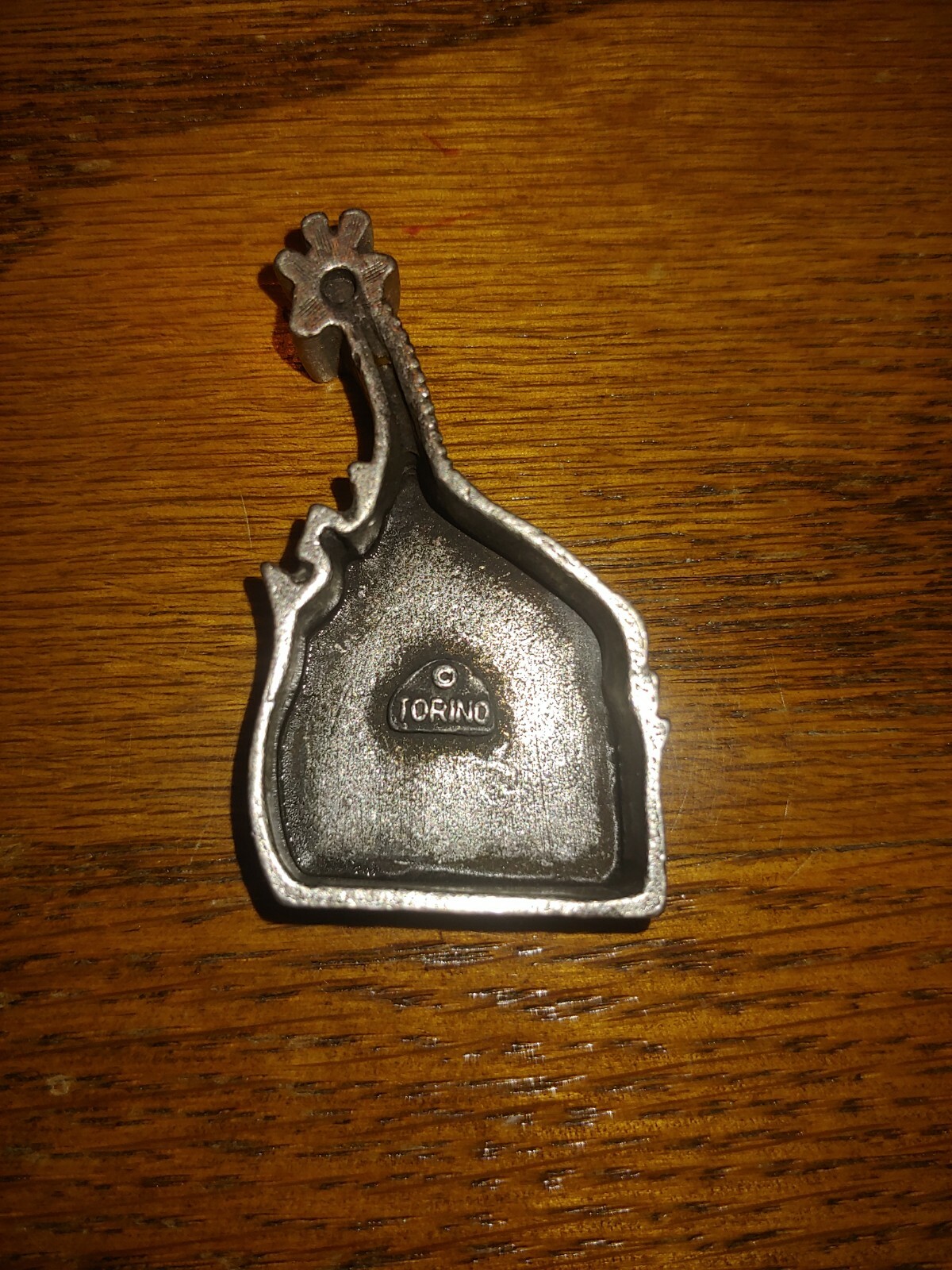 Vintage Torino Pewter Stylized Modern Giraffe Pendant Or Box From Jewelry Set