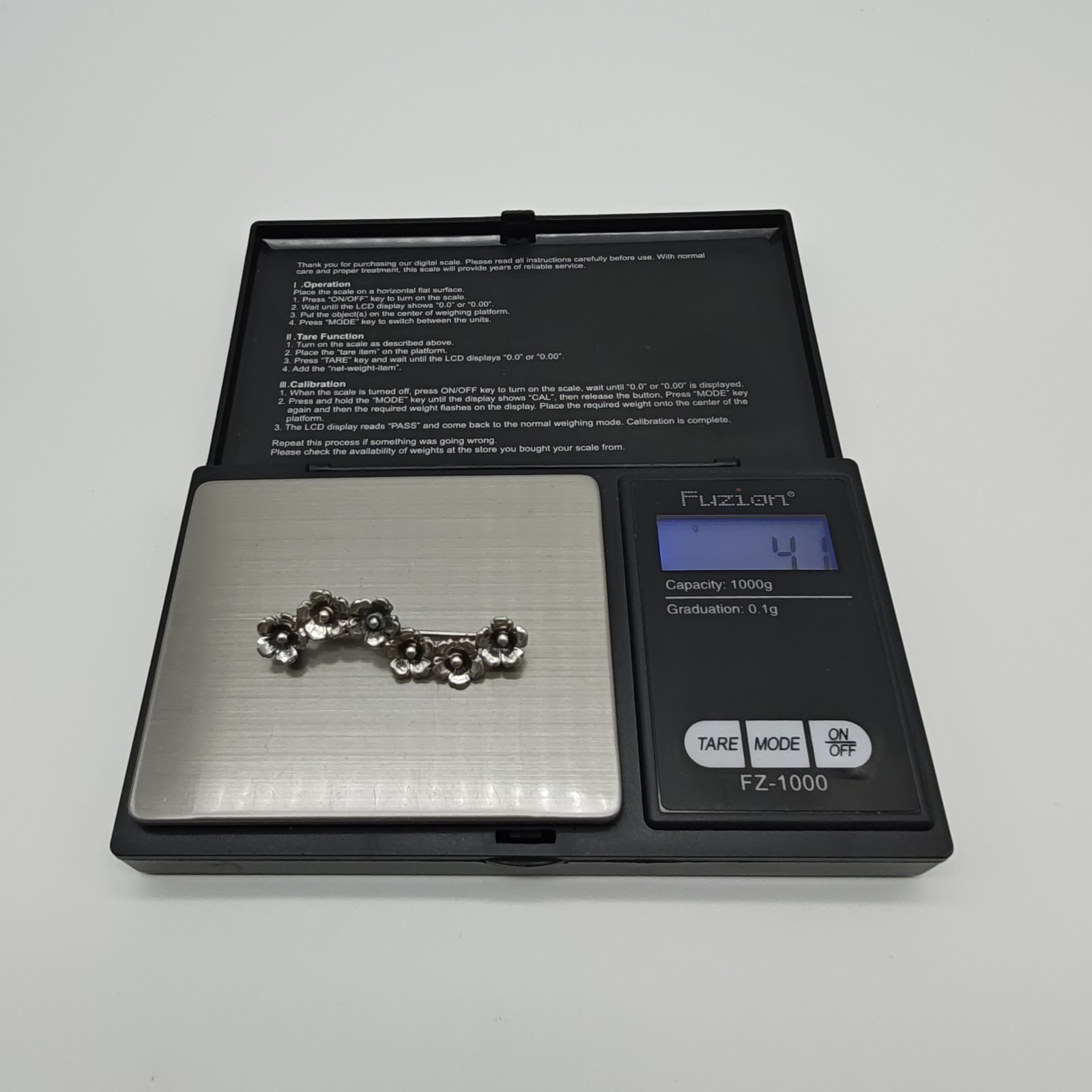 Niels Erik N E From Denmark Sterling Silver 925 Flower Bar Brooch Pin