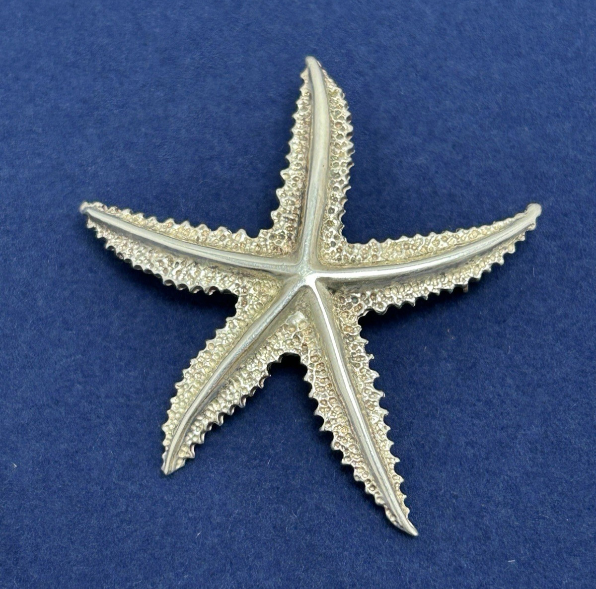 Vintage MEX 925 Sterling Silver Starfish Brooch Pin Coastal Vibes
