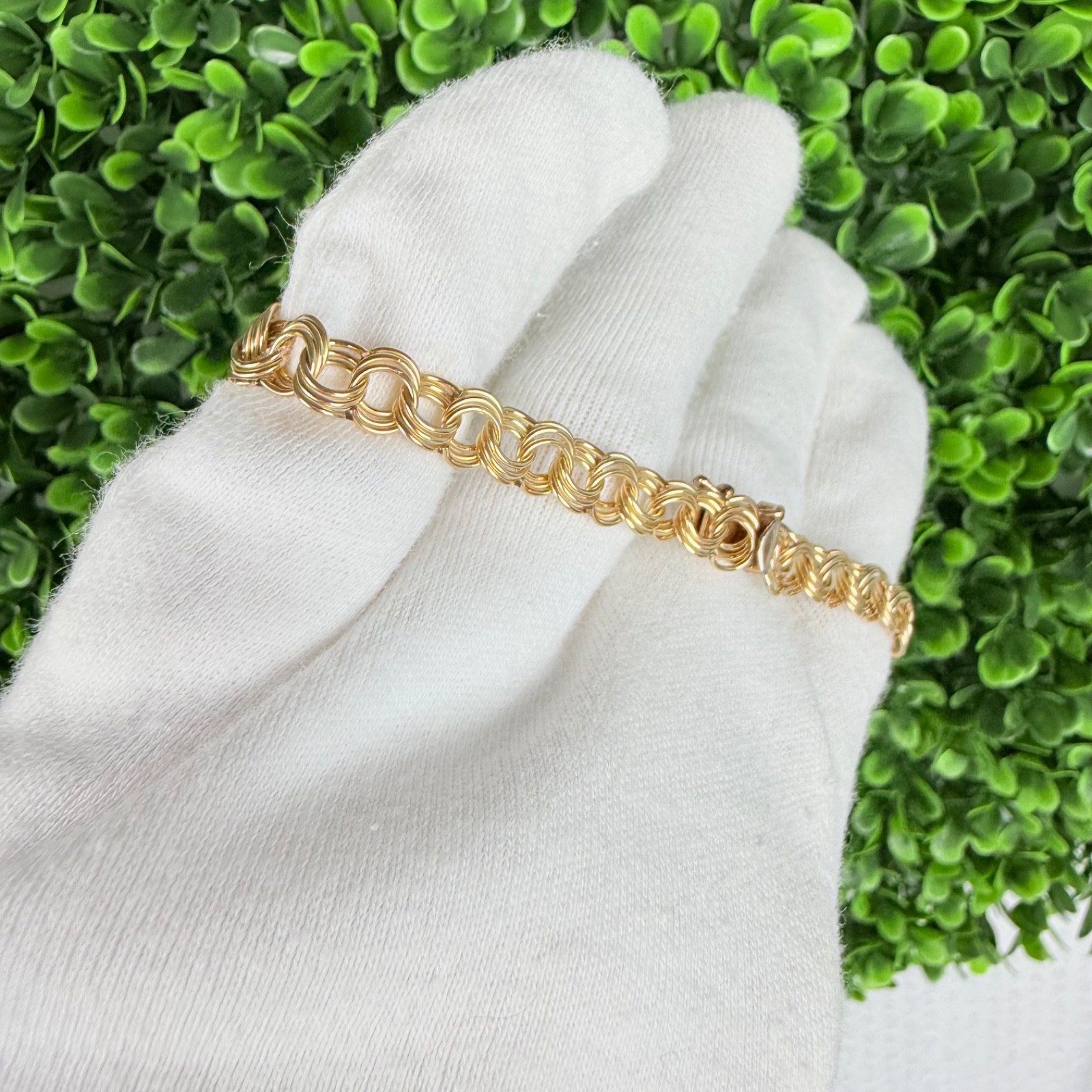 Vintage Krementz Gold Filled Plated or Overlay Starter Charm Bracelet w/ Charm