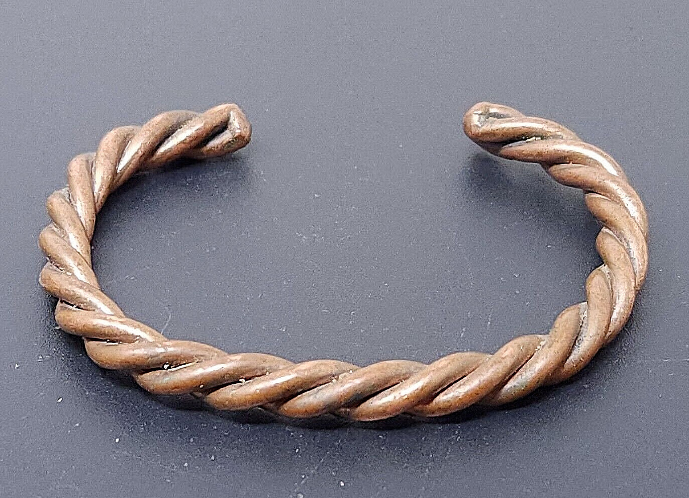 Vintage South Western Solid Copper Cuff Twisted Bracelet
