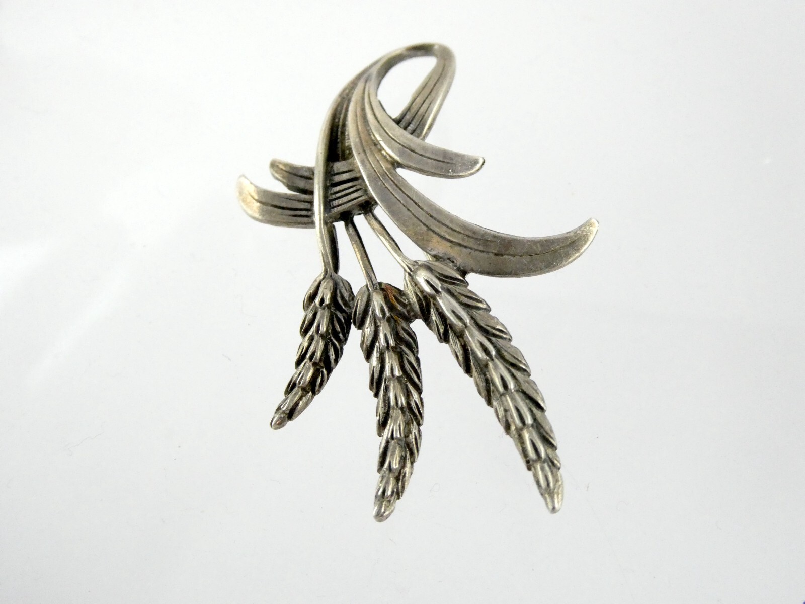 Vintage Danecraft Sterling Silver Wheat Stalks Brooch Pin 925 13.9g 2 3/8 Inches