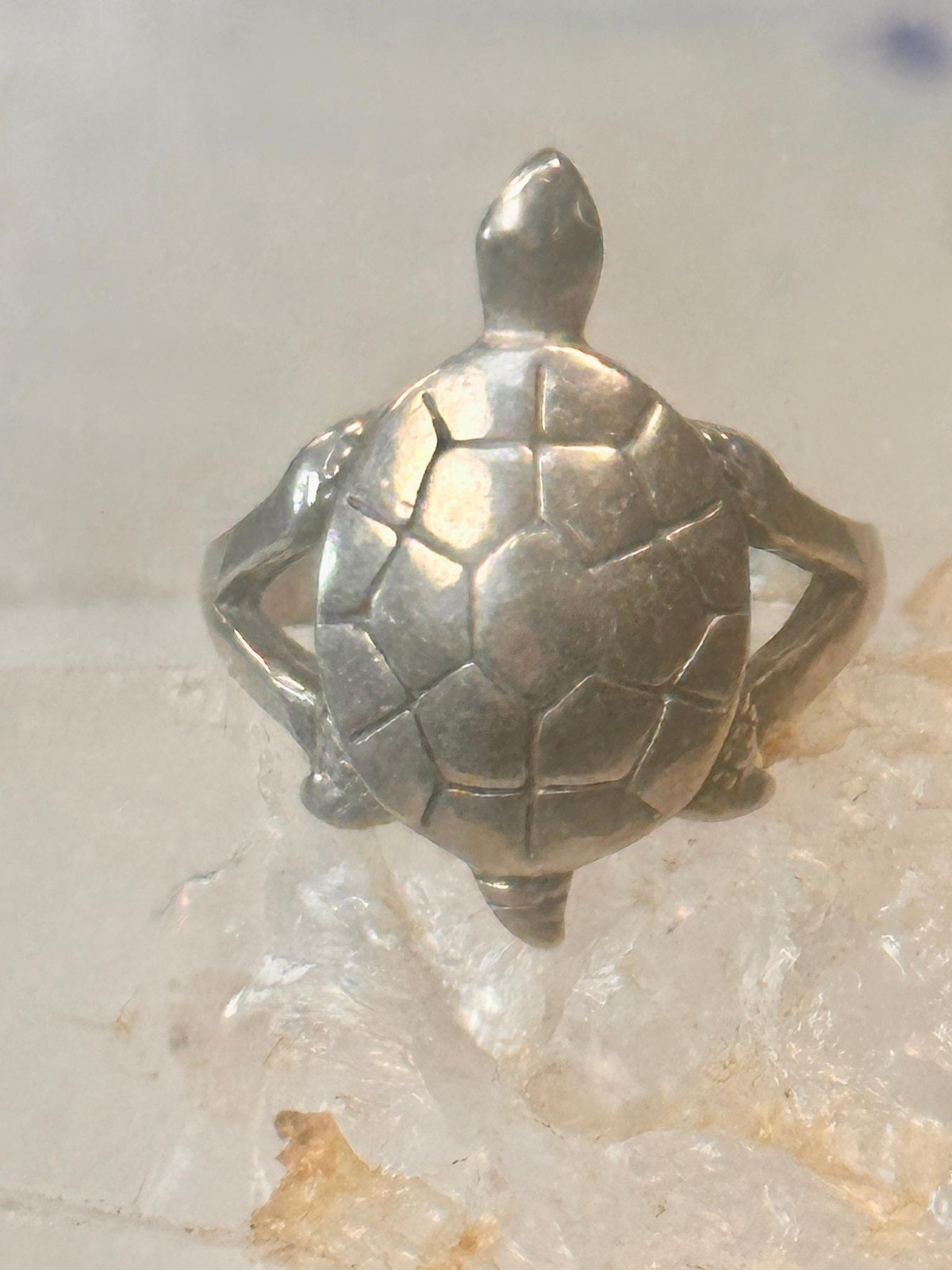 Vintage turtle ring size 6.5 Sterling silver women girls