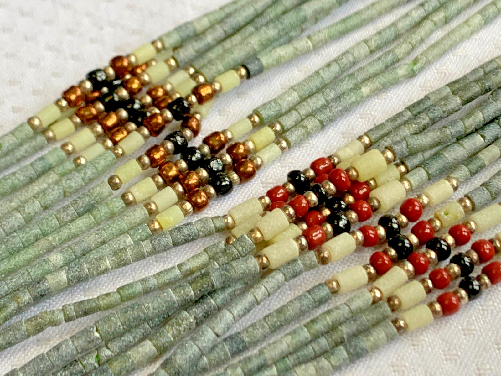 Vtg Artisan Made Beaded Necklace Lot Costume Jewelry Multi Strand Sautoir Style