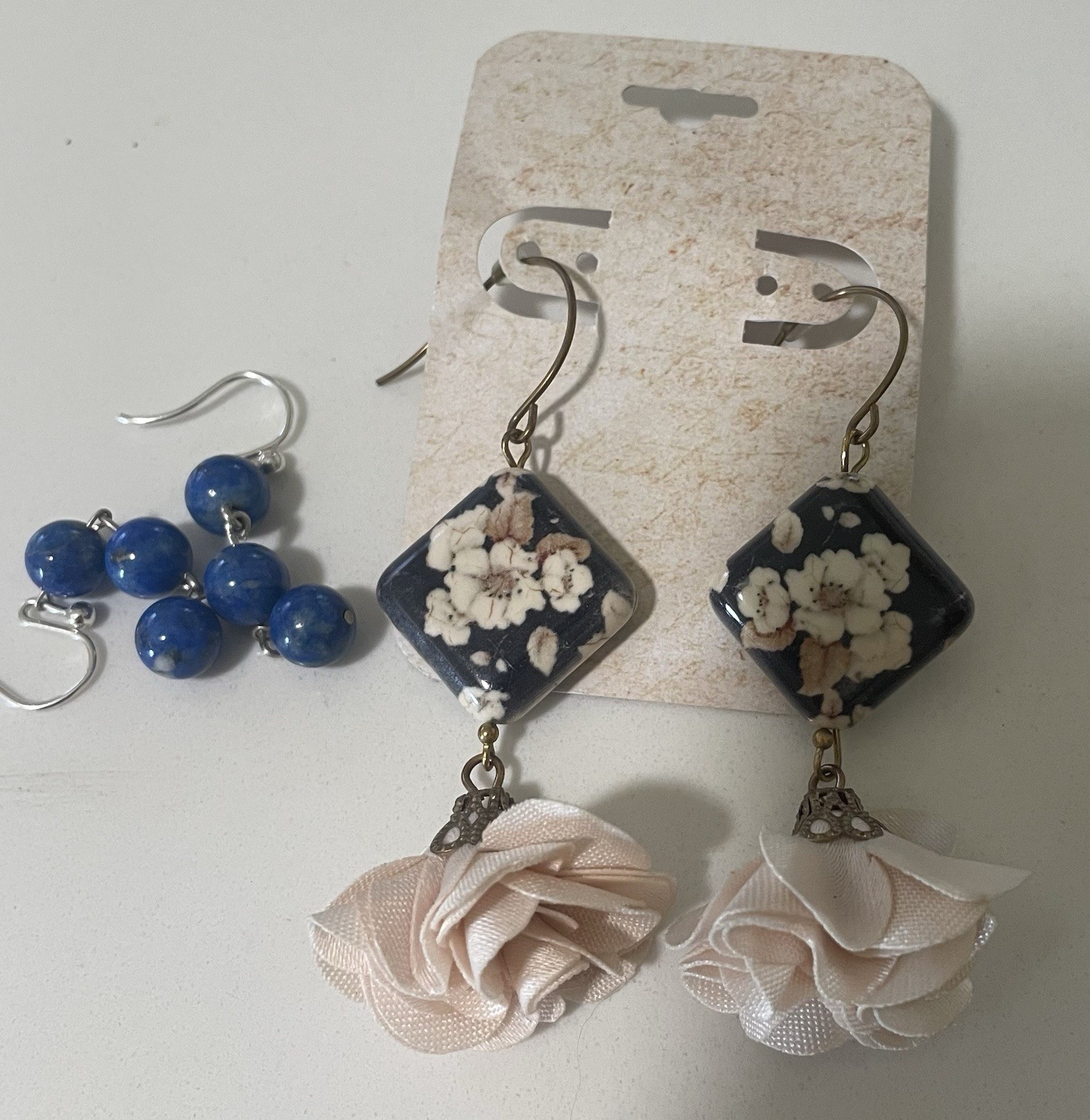 Vintage Costume Jewelry Earrings Lot (9 Pairs) Boho Fairy Dangle Hoops Retro