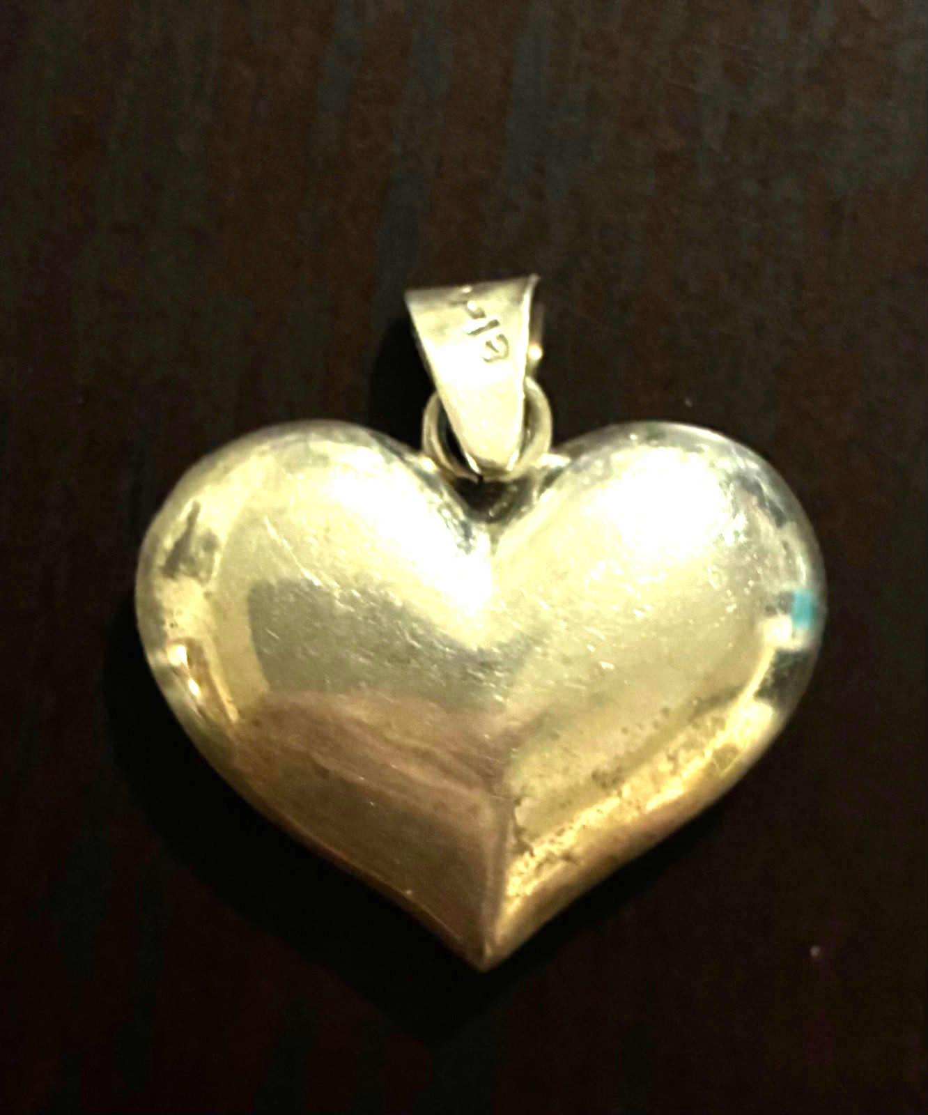 Vintage Sterling Siler Puff Heart Pendant