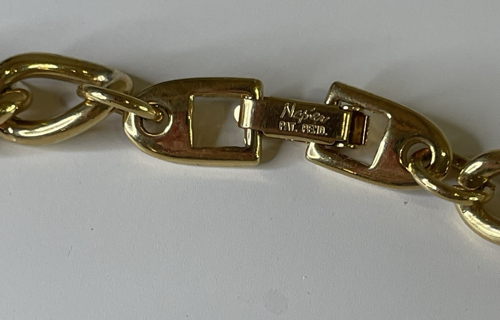 Vtg NAPIER Choker NECKLACE LOT Enamel Rope Chain Heavy Classic 3 Pieces 18″-24″