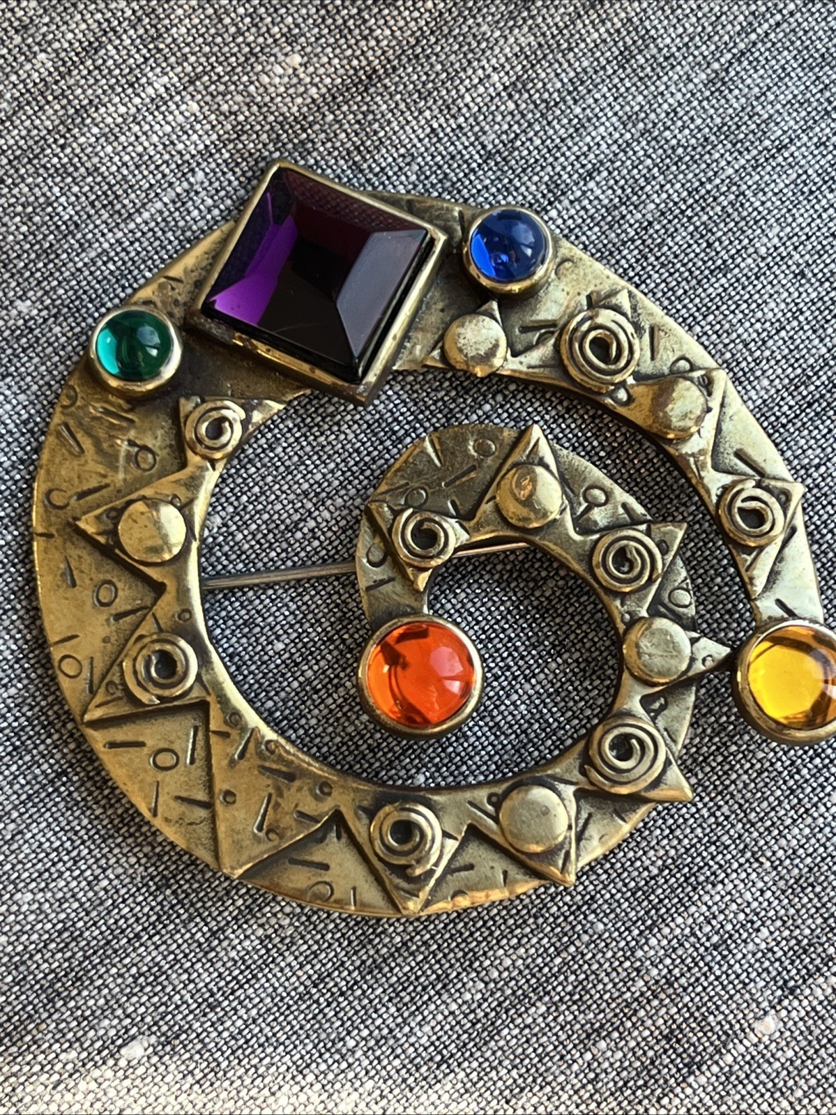 Vintage 1980s Deborah Robert’s Handmade Artisan Whimsical Brooch