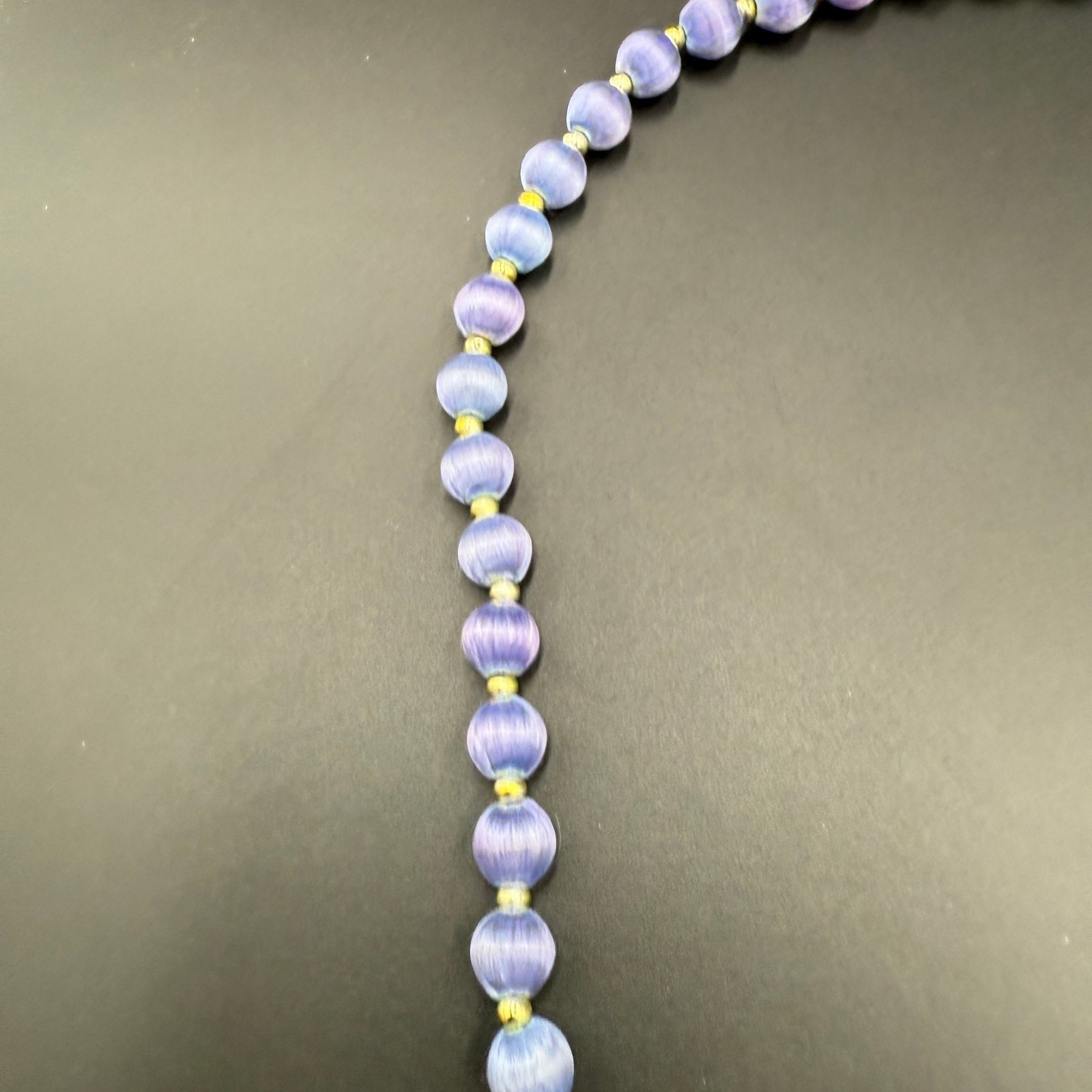 Vintage Faux Fur Beaded Necklace Accessory