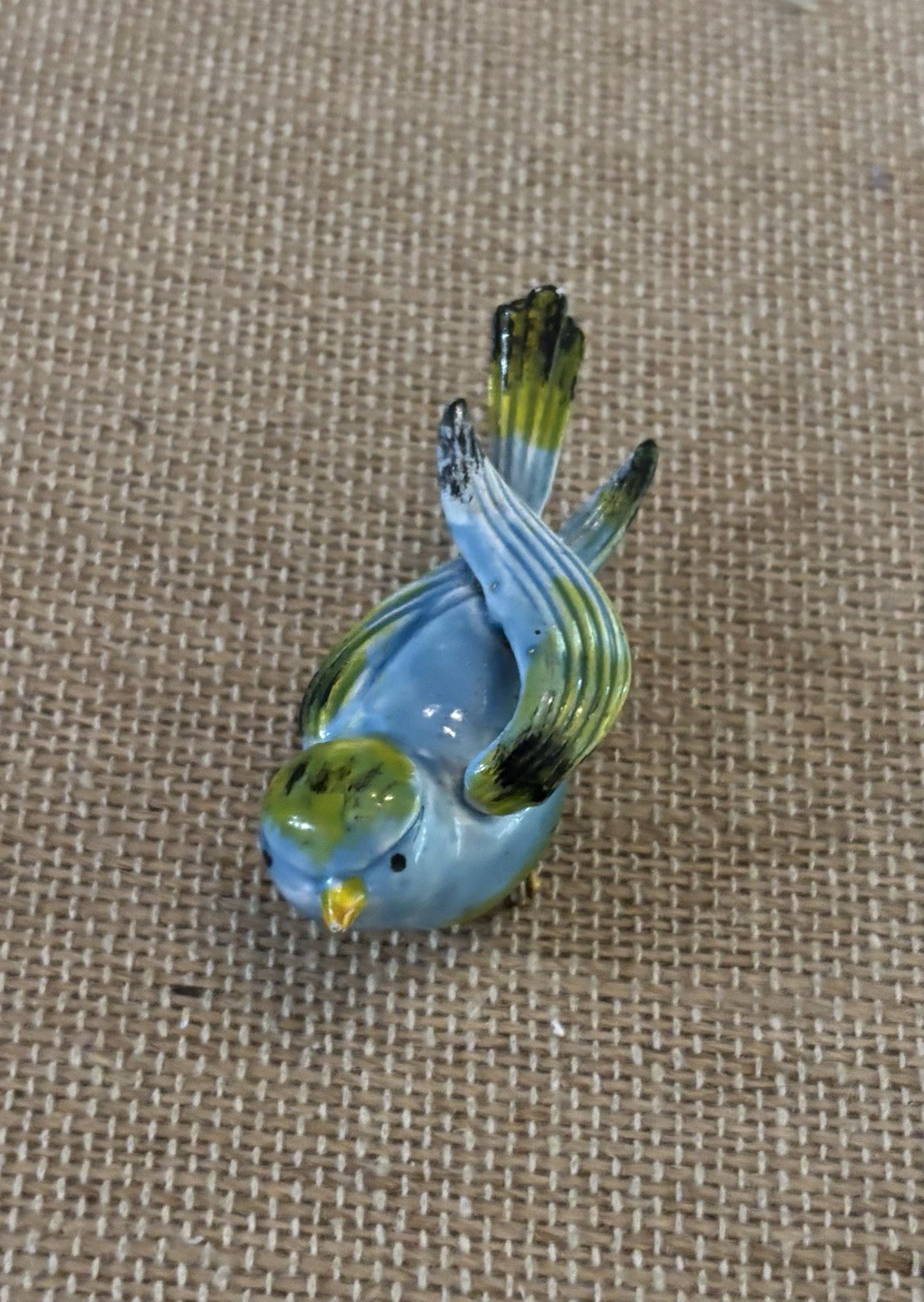 Original By Robert Blue Enamel Bird Brooch Pin Signed
