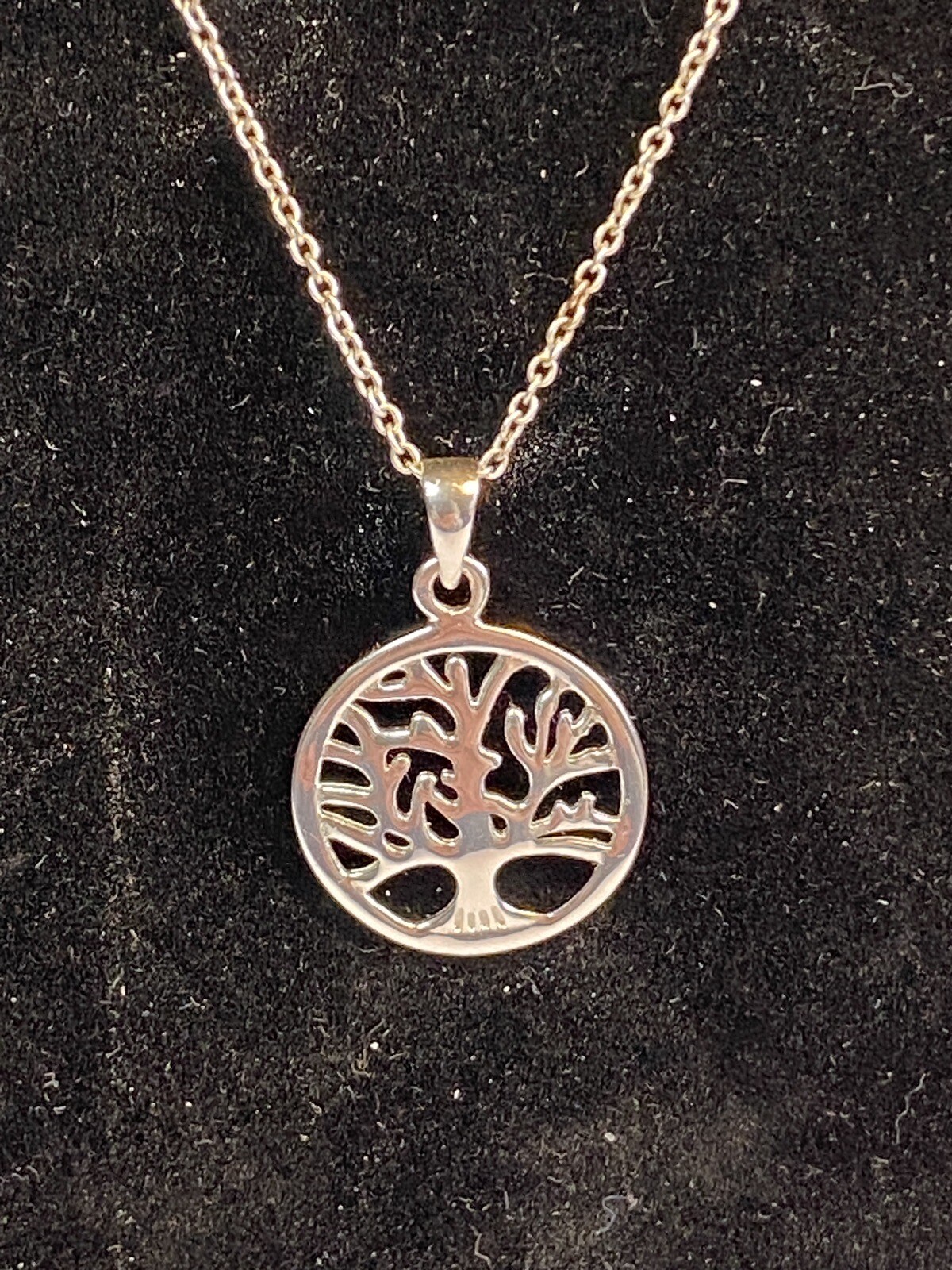 Vintage Tree of Life 925 Silver Necklace and Pendant 18″