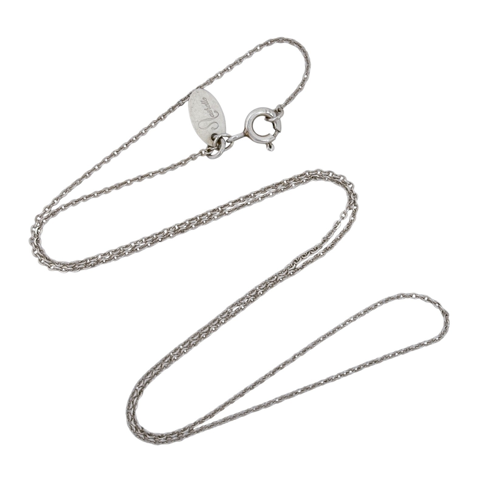 Vintage Nashelle Sterling Silver 925 1.1mm Cable Link Chain Necklace 17.5″