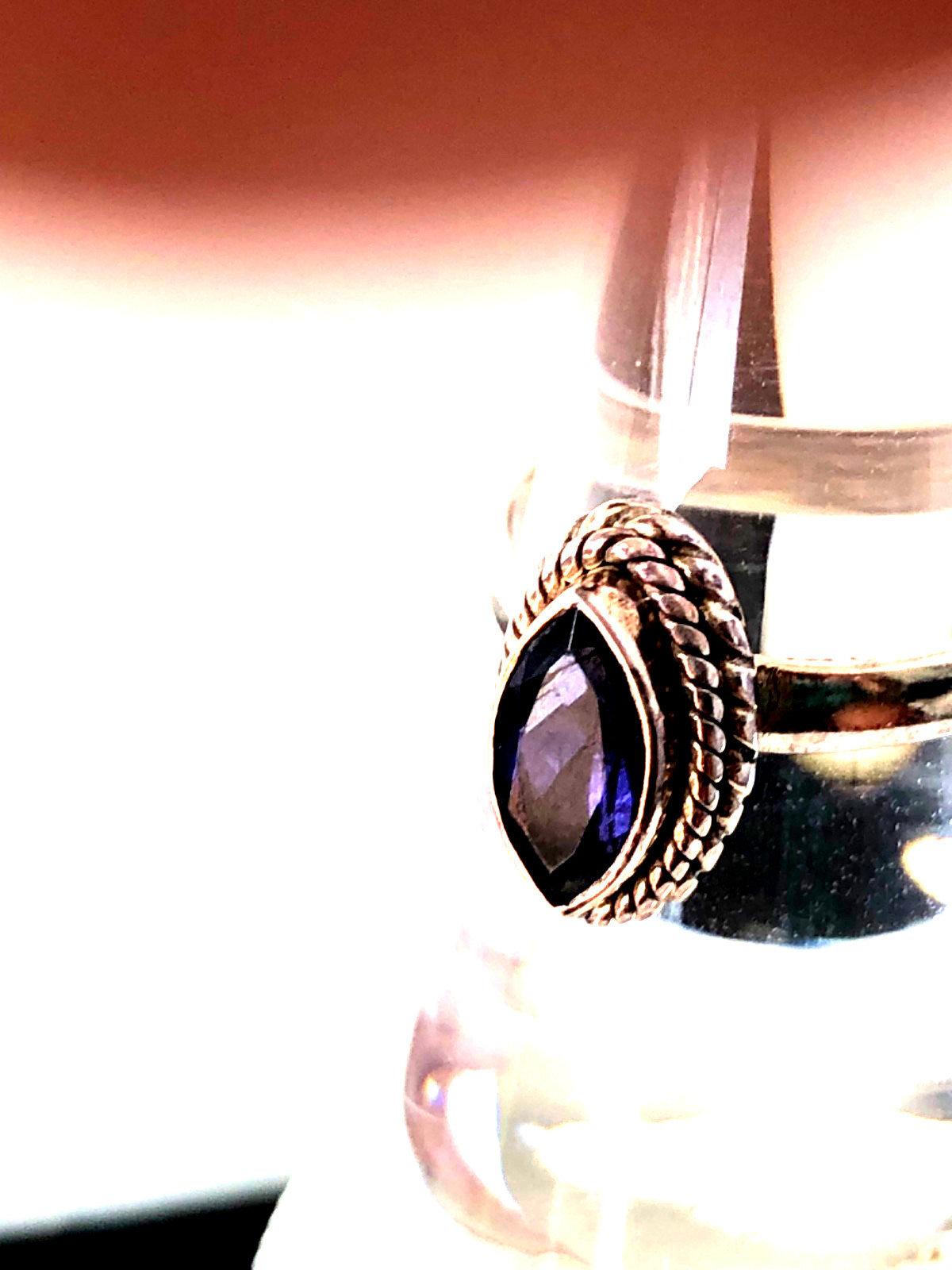 Vintage Iolite 925 Silver Ring