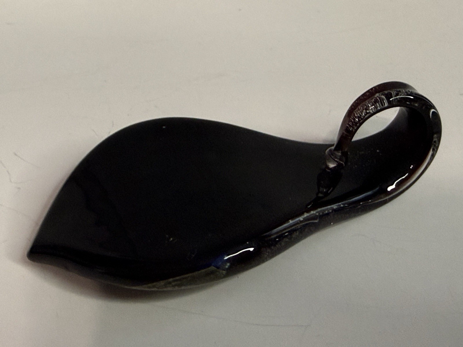 Collectible Pendant Glass Earth Tones Black Gold Gray Rust