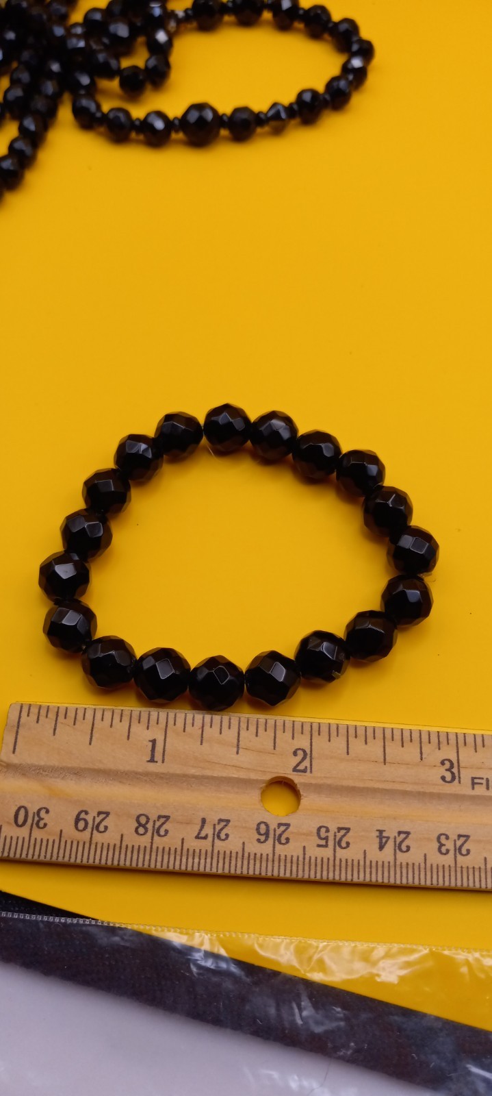 Vintage Black Faceted Crystal Glass Small Jewelry Lot
