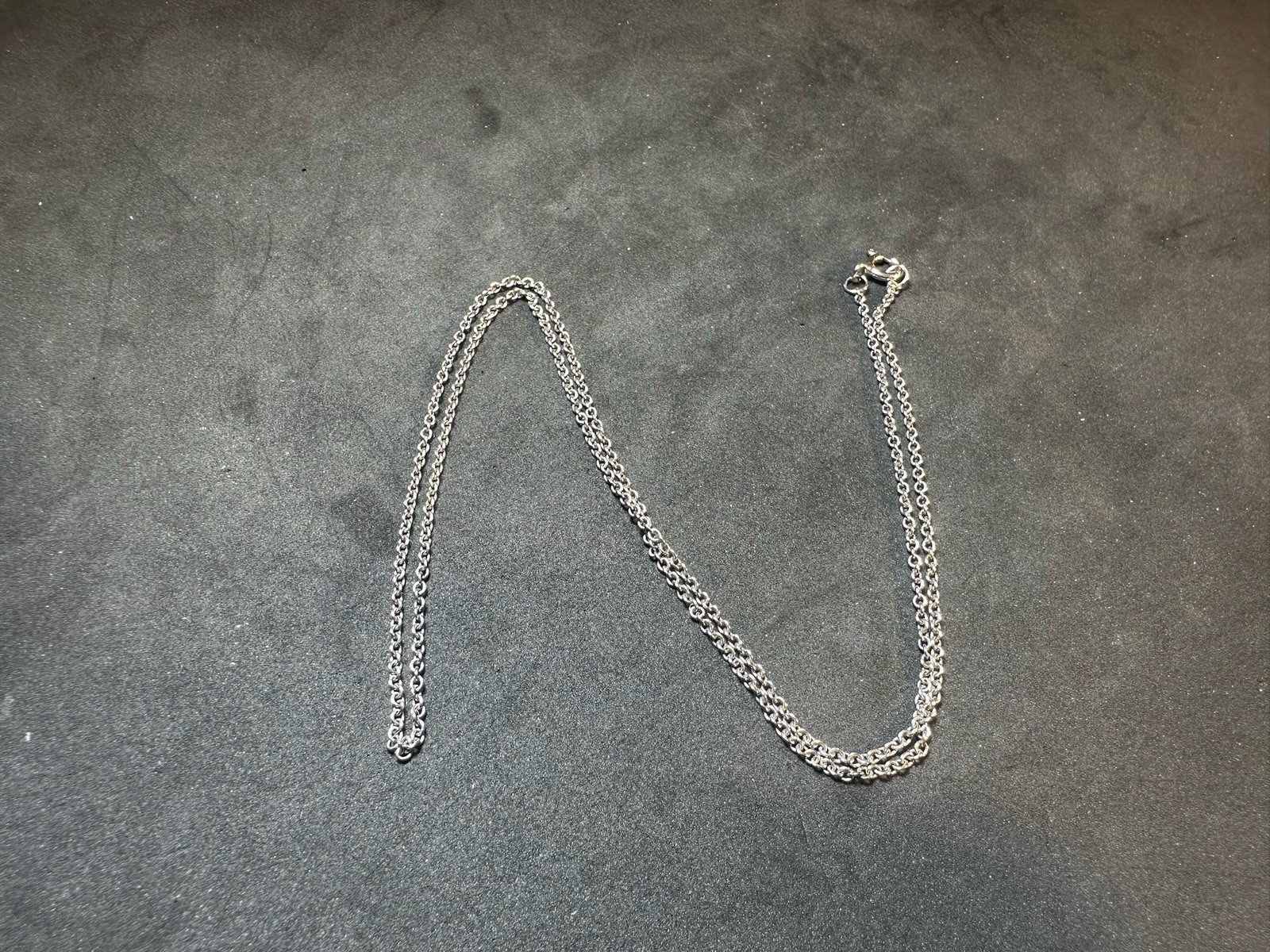 1.91g Vintage 925 Sterling Silver Curb Link Chain Necklace Classic 17.5 in