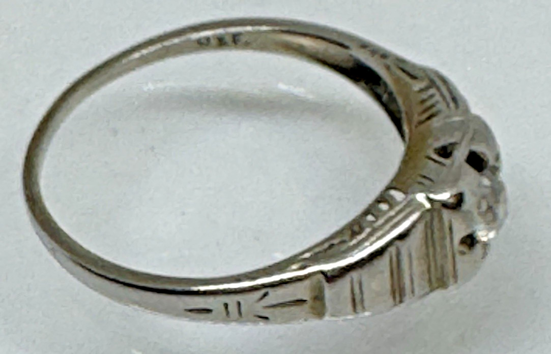 Antique Engagement Wedding Dazzling Diamond Ring 18k Sz7.75 Bunde & Upmeyer M&F