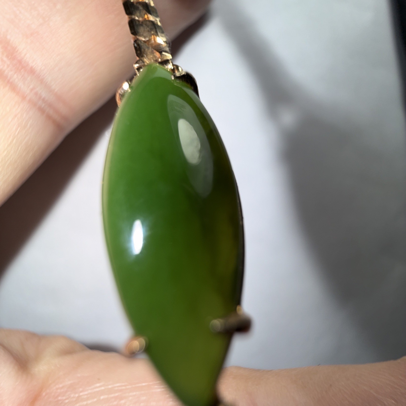 Bracelet Jade Gold Filled Vintage Unused Old Stock Unmarked Big Cabochons 7.25”
