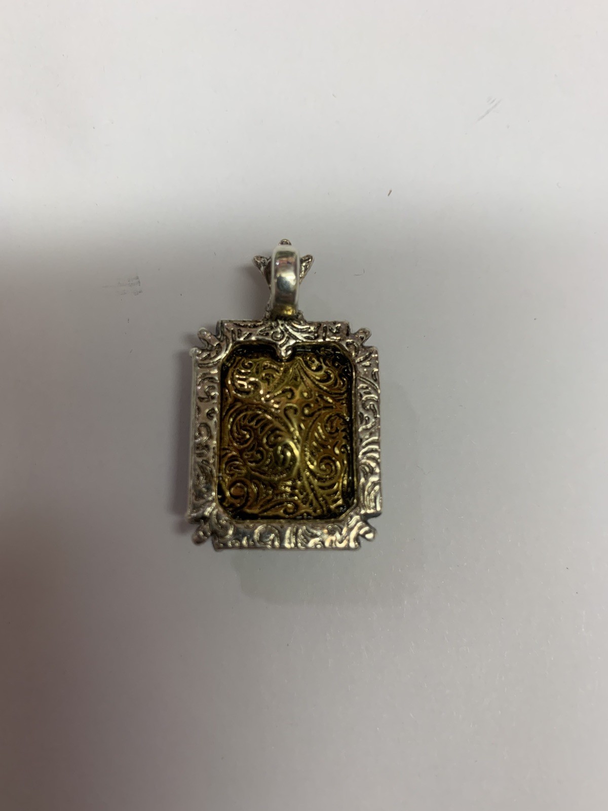 VTG Art Deco blue glass stone ??? (no idea) pendant no necklace beautiful!!!