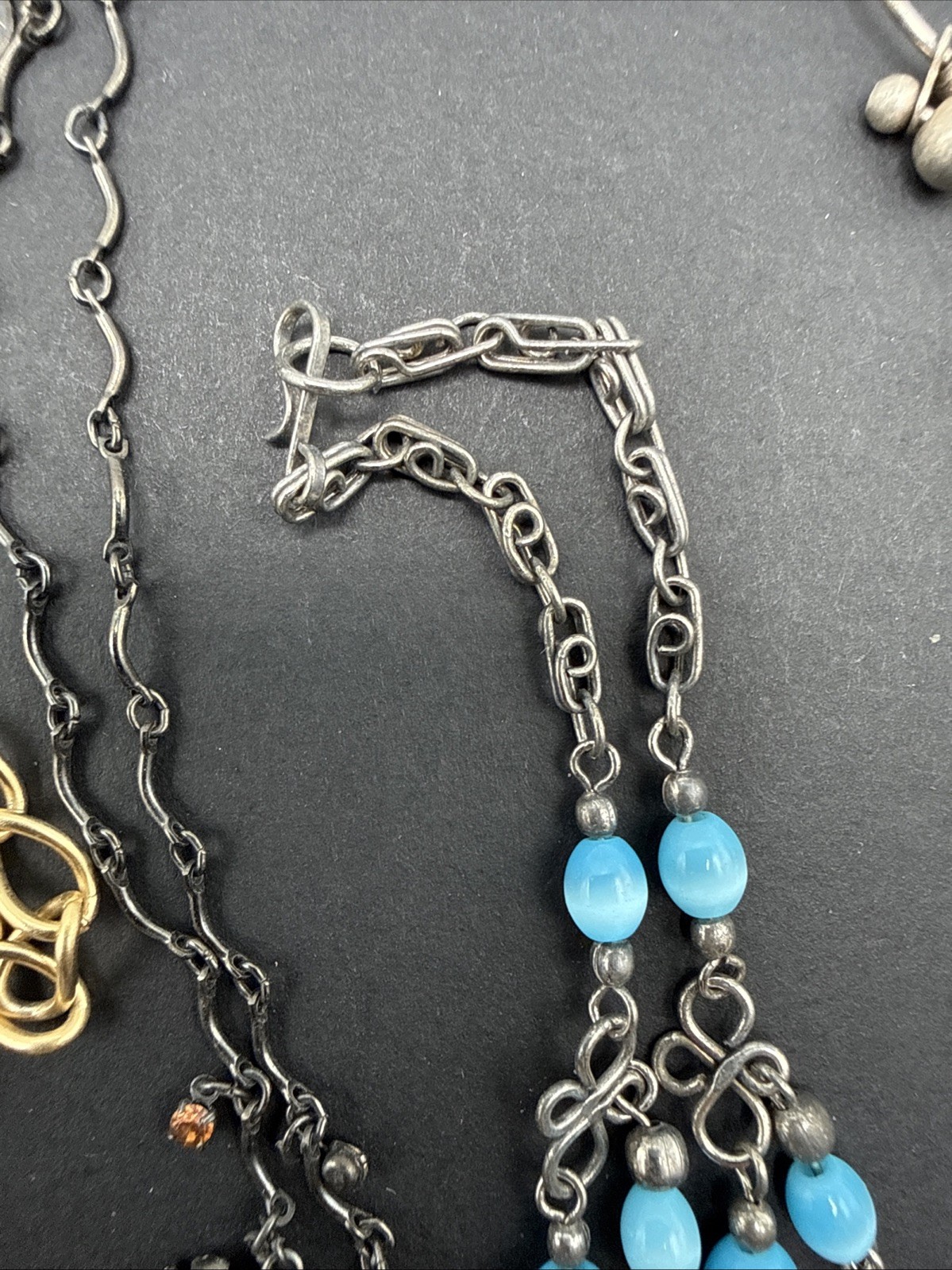 Lot Of 5 Necklaces Vintage To Now – Some Signed LC PD And Austrian Crystal B44