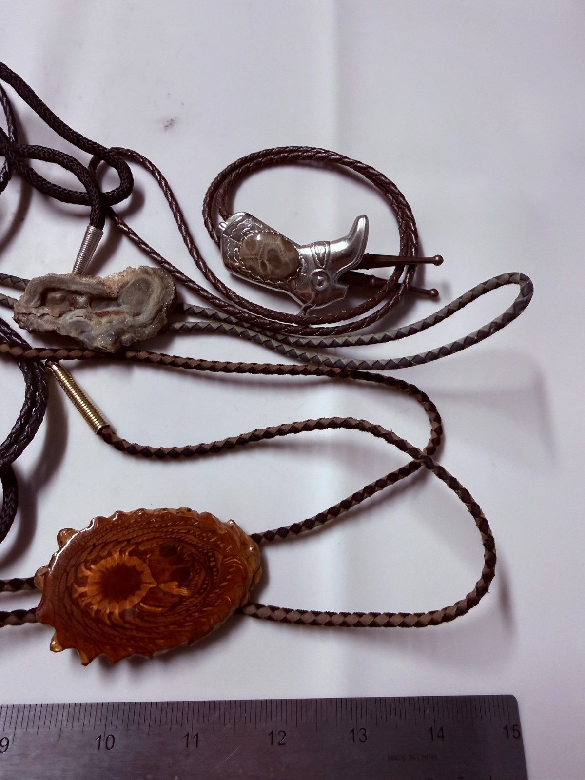 Collection Lot Amazing Variety Vintage and Modern Bolo Slides Bolo Ties – Y10