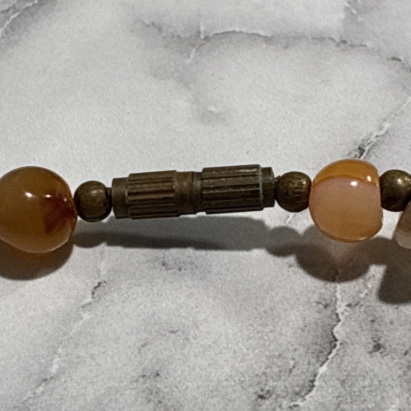 Estate Vtg. Semi Precious Stones, Different Sizes, Shapes, Colors Barrel Clasp ￼