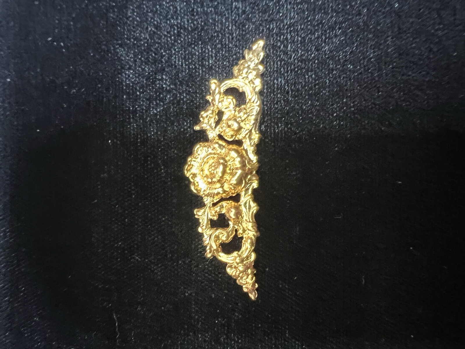 Vintage Rose Sconce 22K Gold Plated Brass Stamping for Jewelry/Craft/Decoration