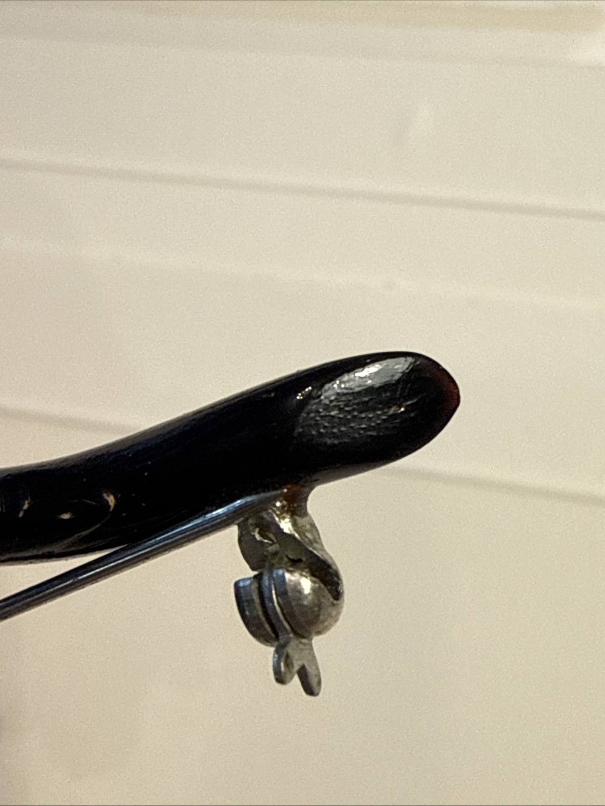 Natural BLACK BRANCH CORAL Brooch Pin with White Pearl & Coral 2.5″
