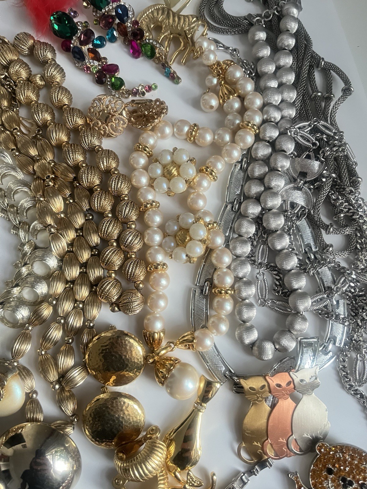 Vintage Jewelry Lot Monet AK LC Lauren Coro Lisner Green Crystal 1960-90’s