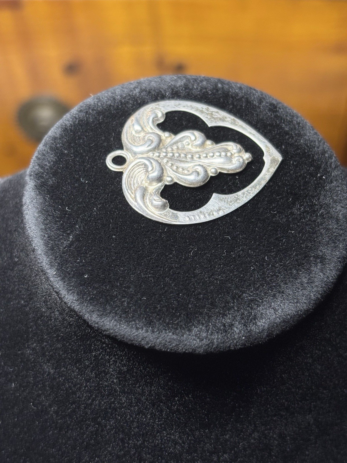 Antique Sterling Silver Heart Pendant