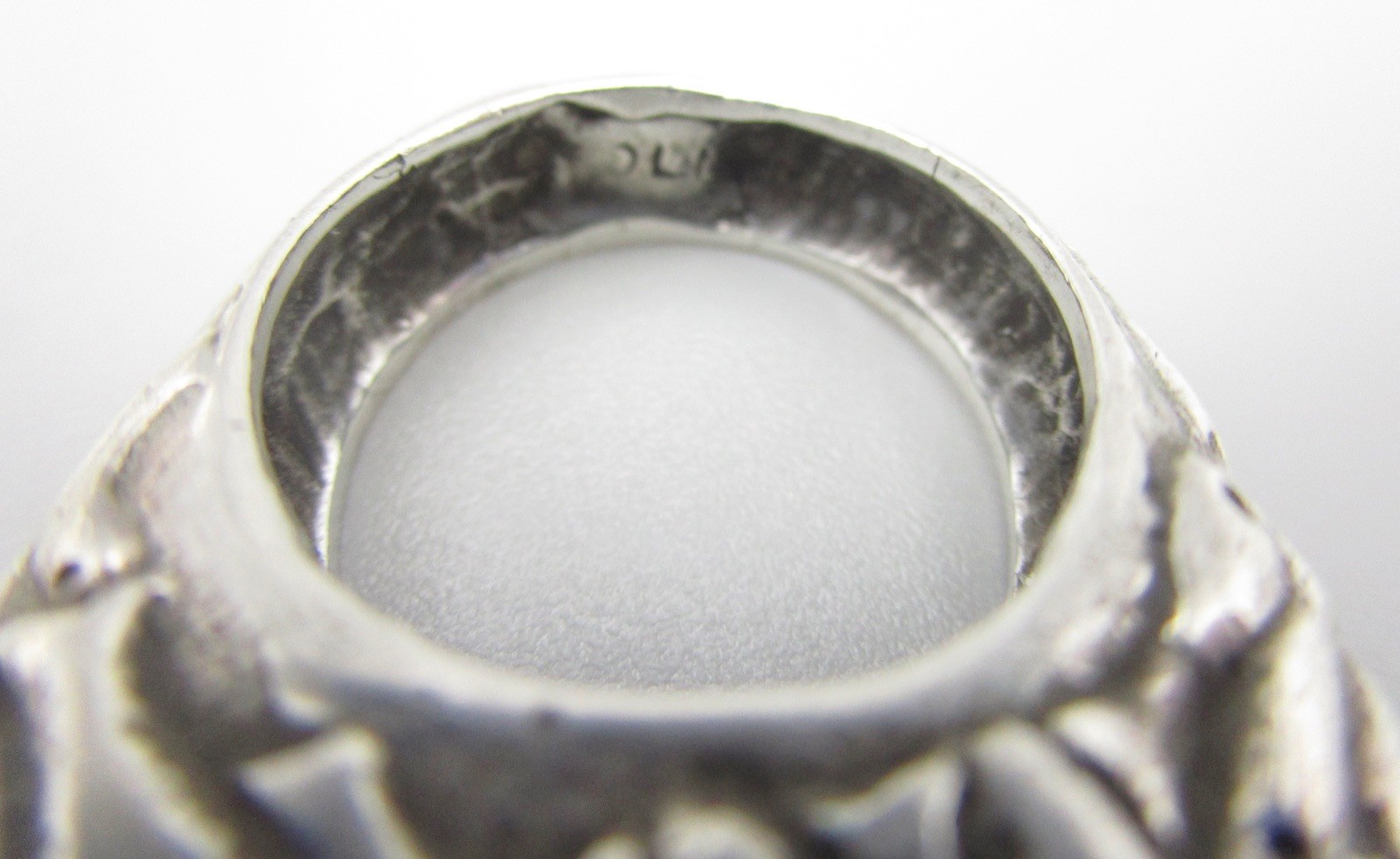 DIAN MALOUF STERLING SILVER FISH DESIGN STATEMENT STACK RING SZ 6.5