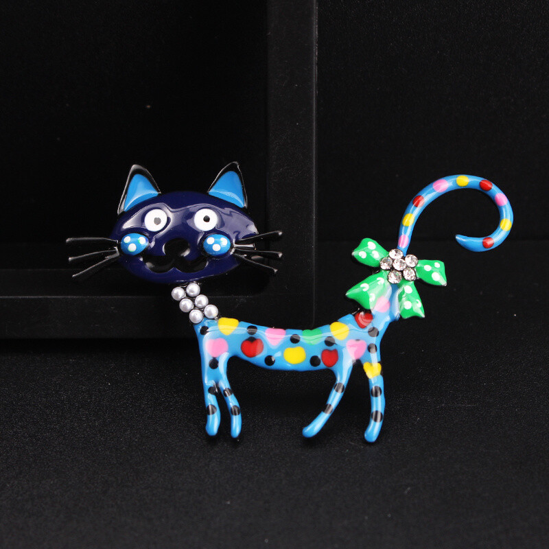 Fashion Dripping Niche Design Sense Cartoon Cat Brooch Women Men Jewelry Gift