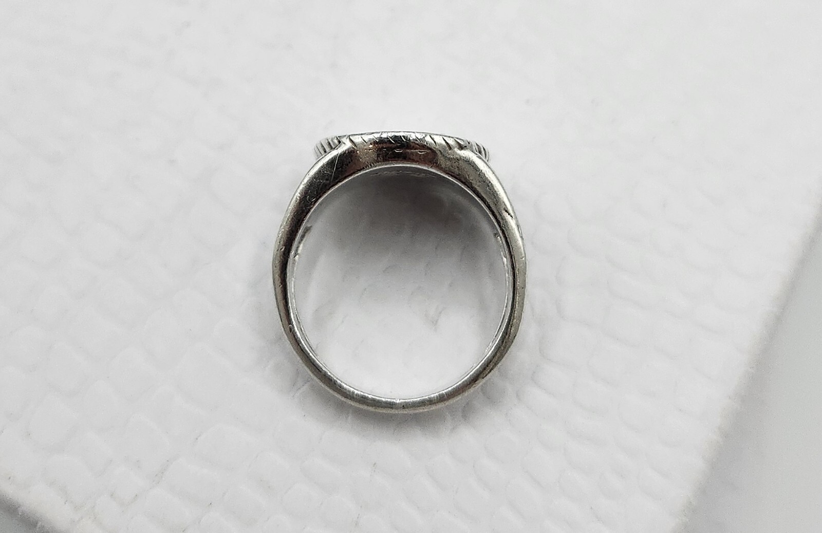 Designer Vintage Shube’s Dakota West Sterling Silver Cherub Angel Ring Size 5