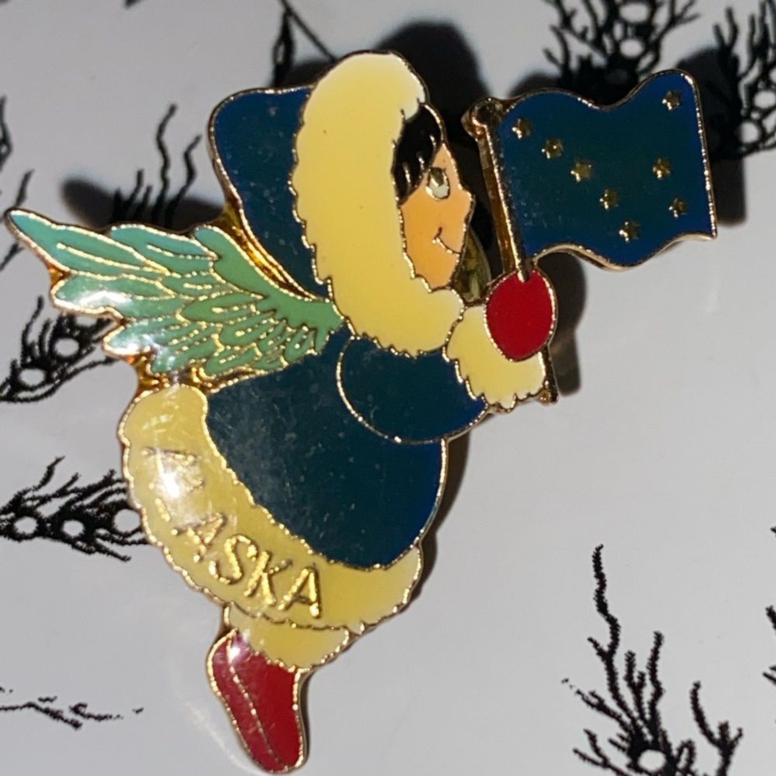 *5A collectible souvenir pins set 3 Alaskan Angel or “Alaska Native Angel pins