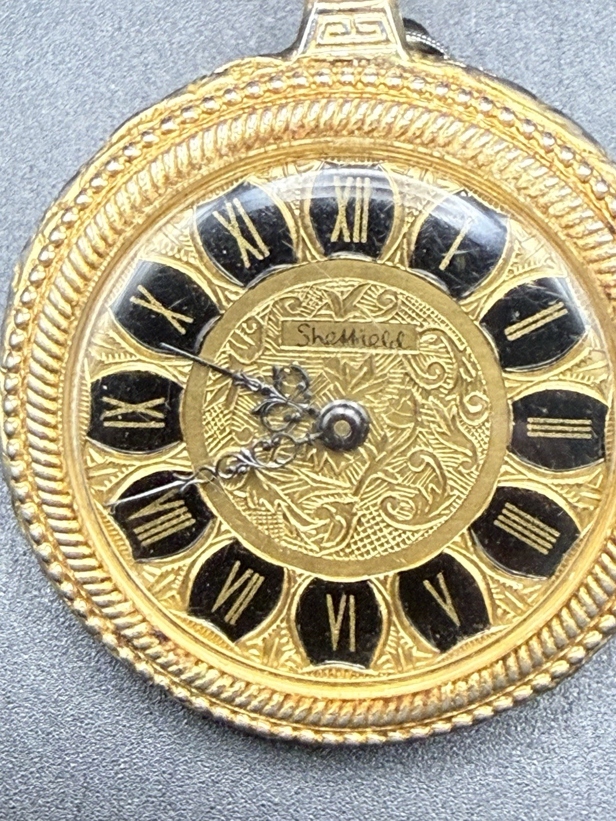 Sheffield Vintage Pocket/Pendant Watch Manual Wind Gold Tone