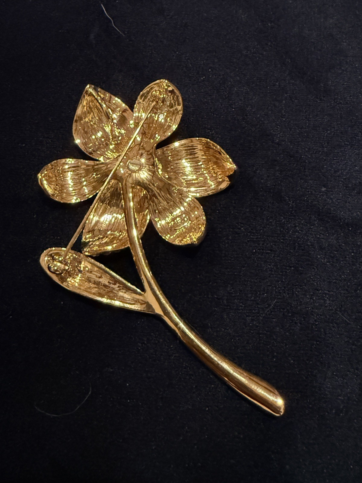 Vintage 60’s CIRO Brooch Pin Daisy Rhinestone Flower Gold-tone Finish High End