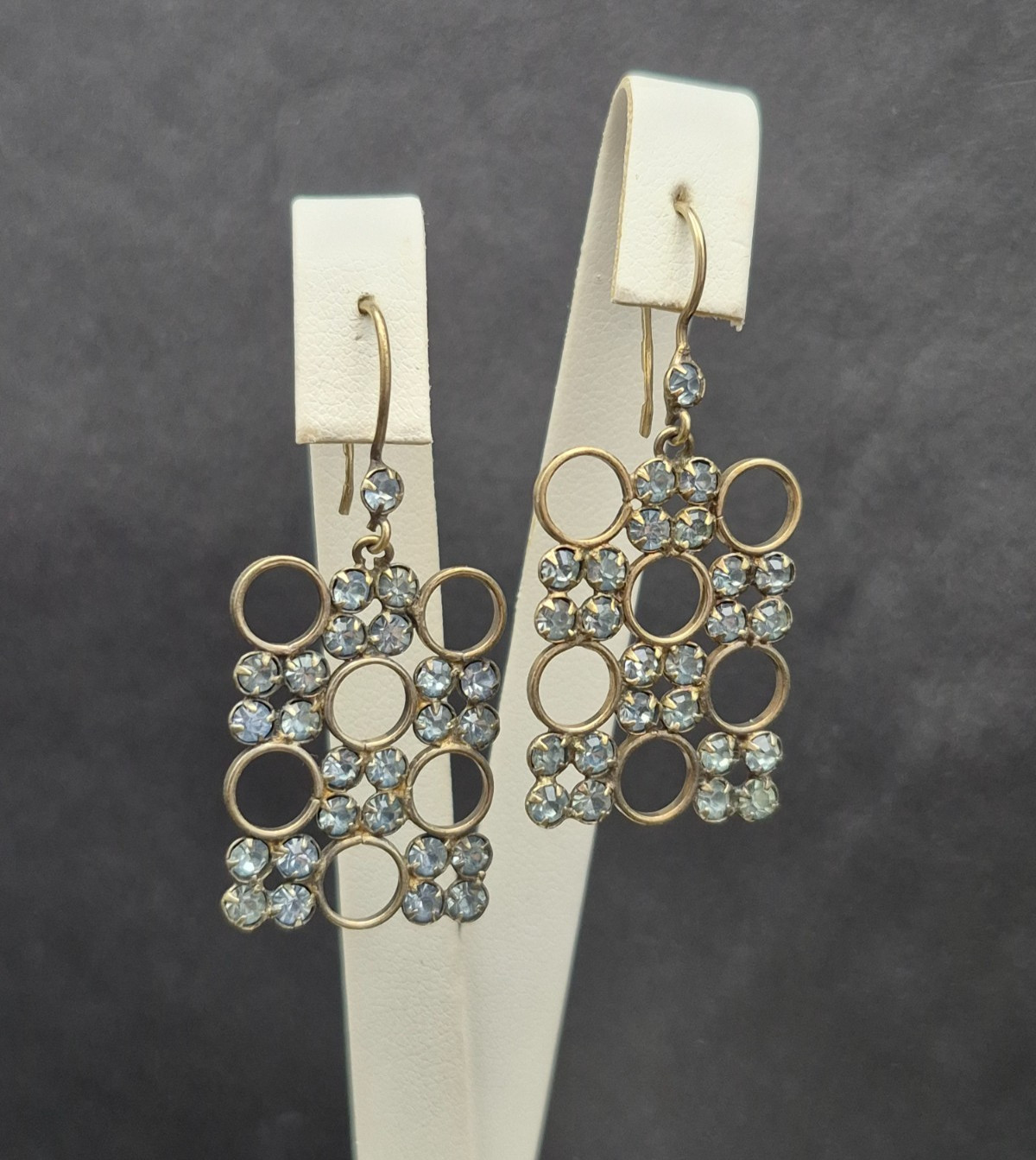 Vintage Soviet 875* Silver Earrings with USSR Stones, Women’s Jewelry