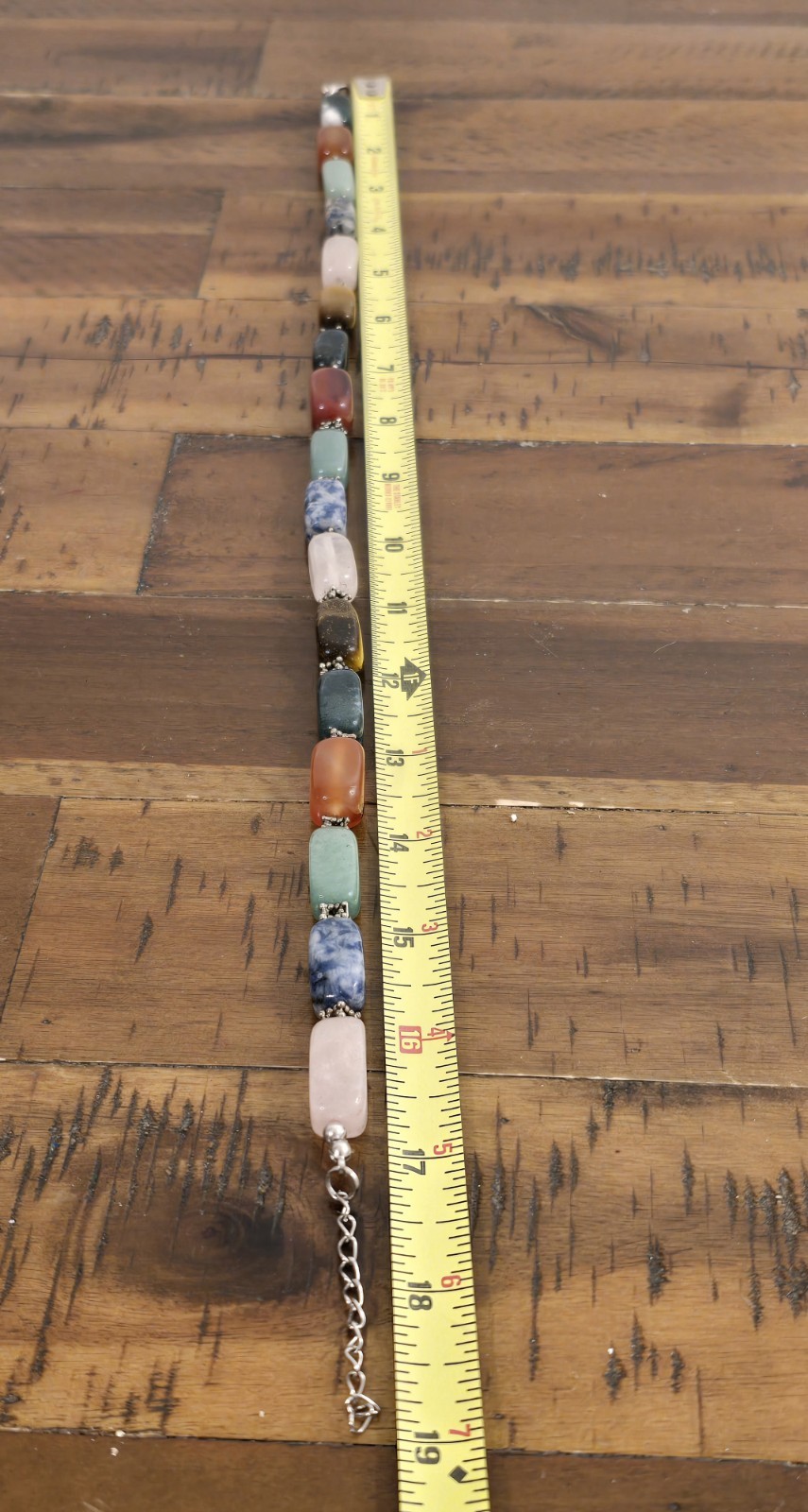 Vintage Necklace Rose Quartz Jade Tigers Eye Estate Fine Jewelry Pre-Owned Stone