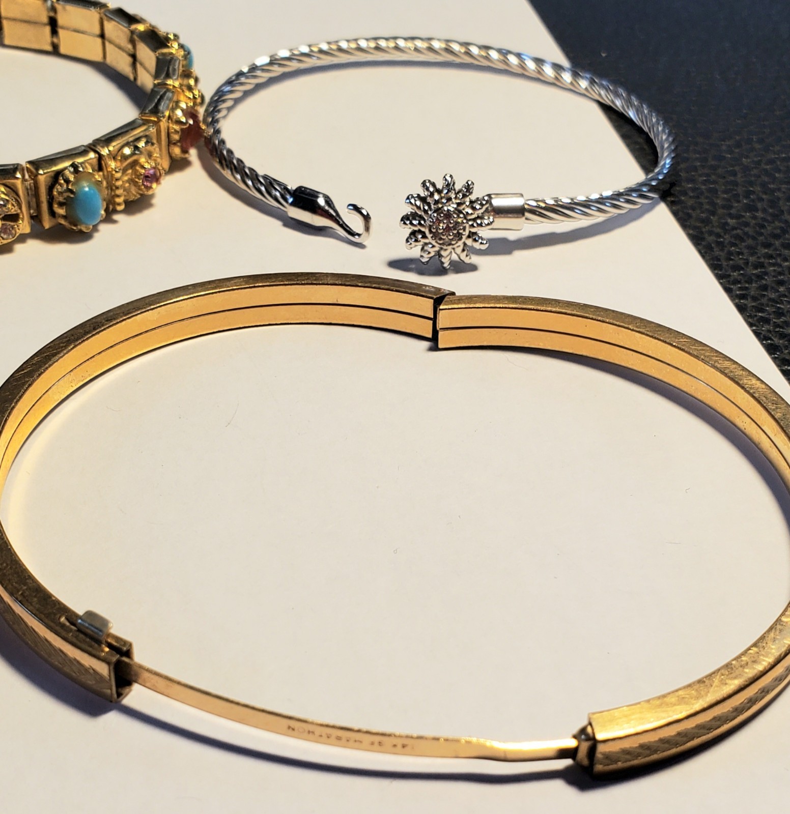 Vintage Bracelet Lot Of 6, Different Makers, Styles, Composition, Ages, Color