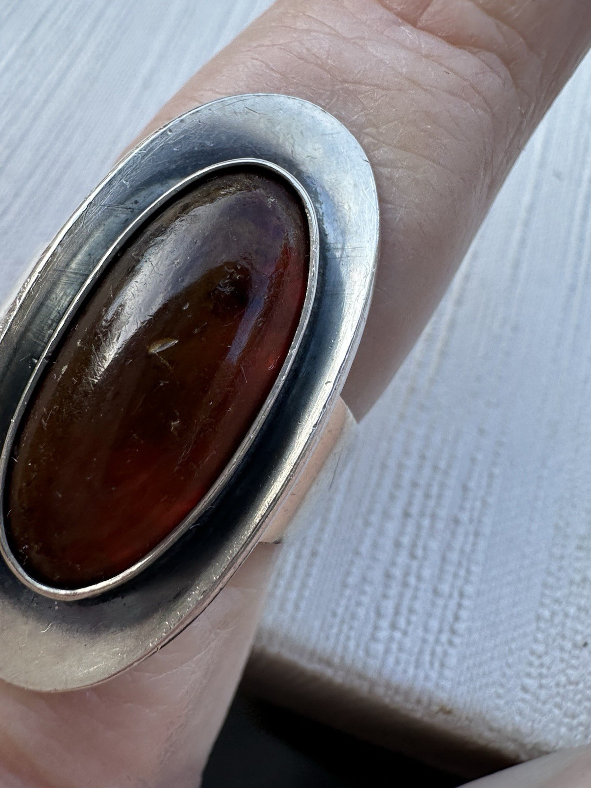 N.E From Vintage Denmark 925S Sterling Silver Modernist Ring
