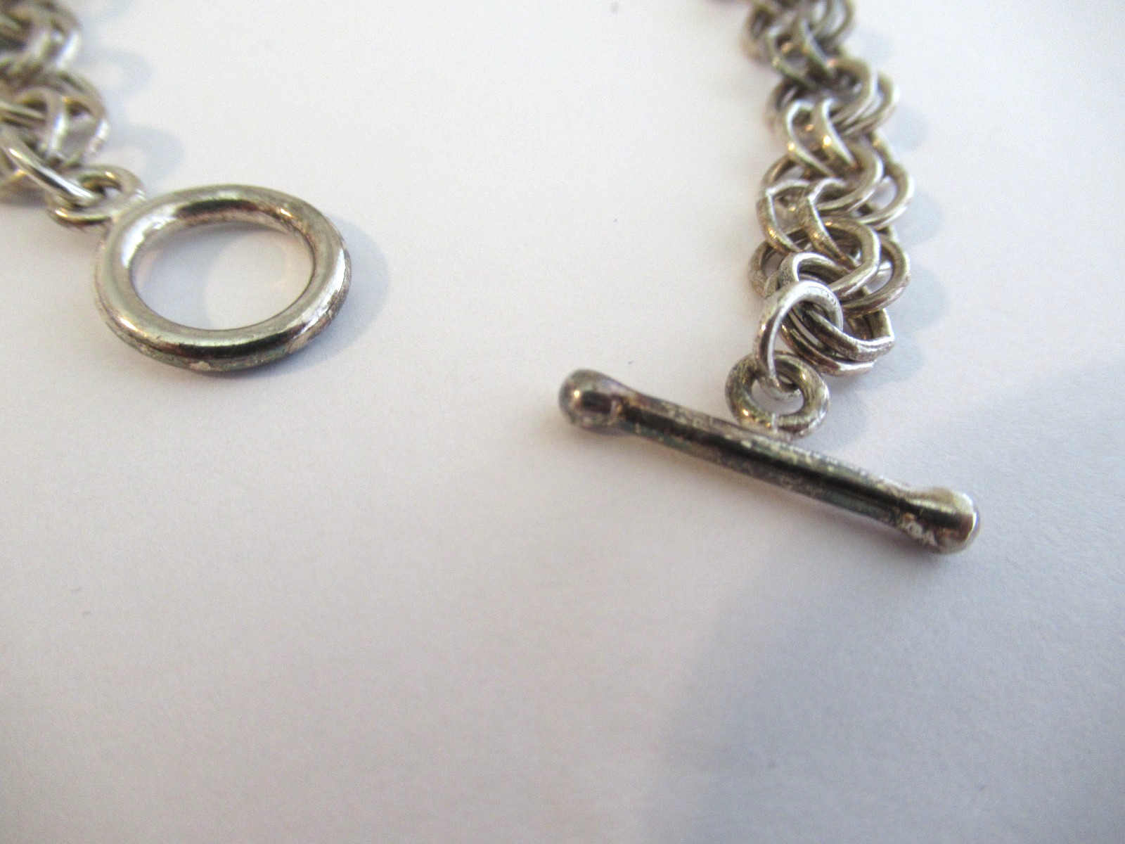 Vintage Sterling Silver 925 charm bracelet 7.5 in