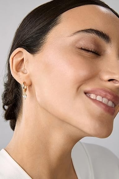 Solitaire Simulated Diamond Dangle Clip-On Austrian Zirconia Earrings Women Girl
