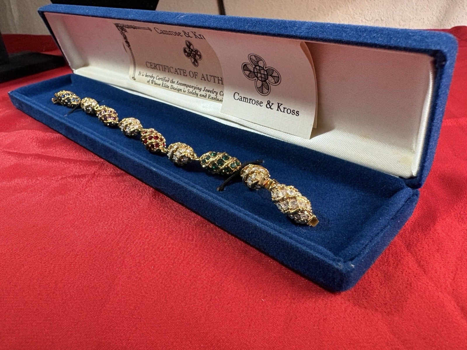 Camrose & Kross Jackie Kennedy JBK Royal Egg Bracelet. Signed JBK