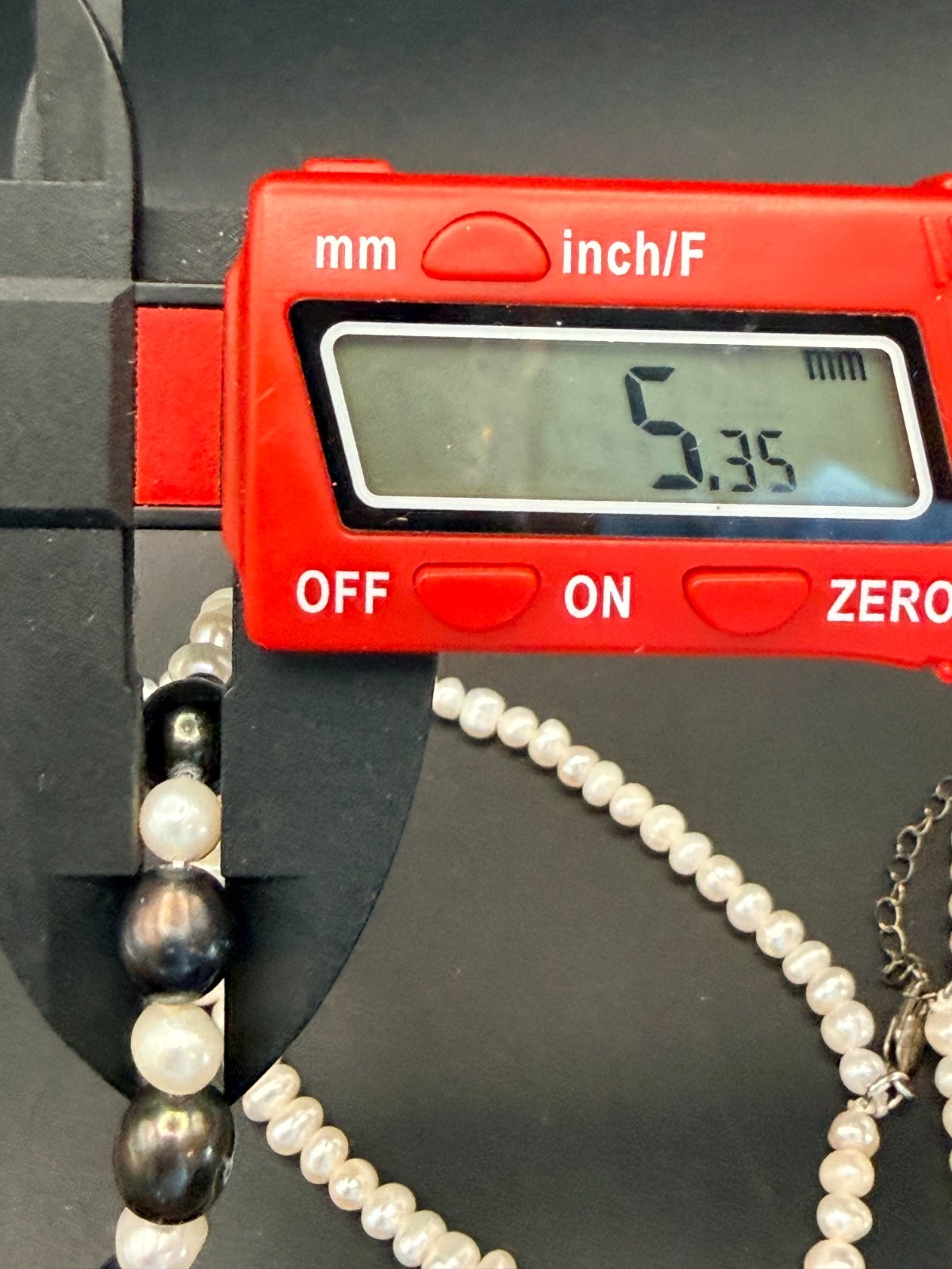 Vintage 925 FAS Real Pearl Necklace • Double‑Strand White & Dark Pearls