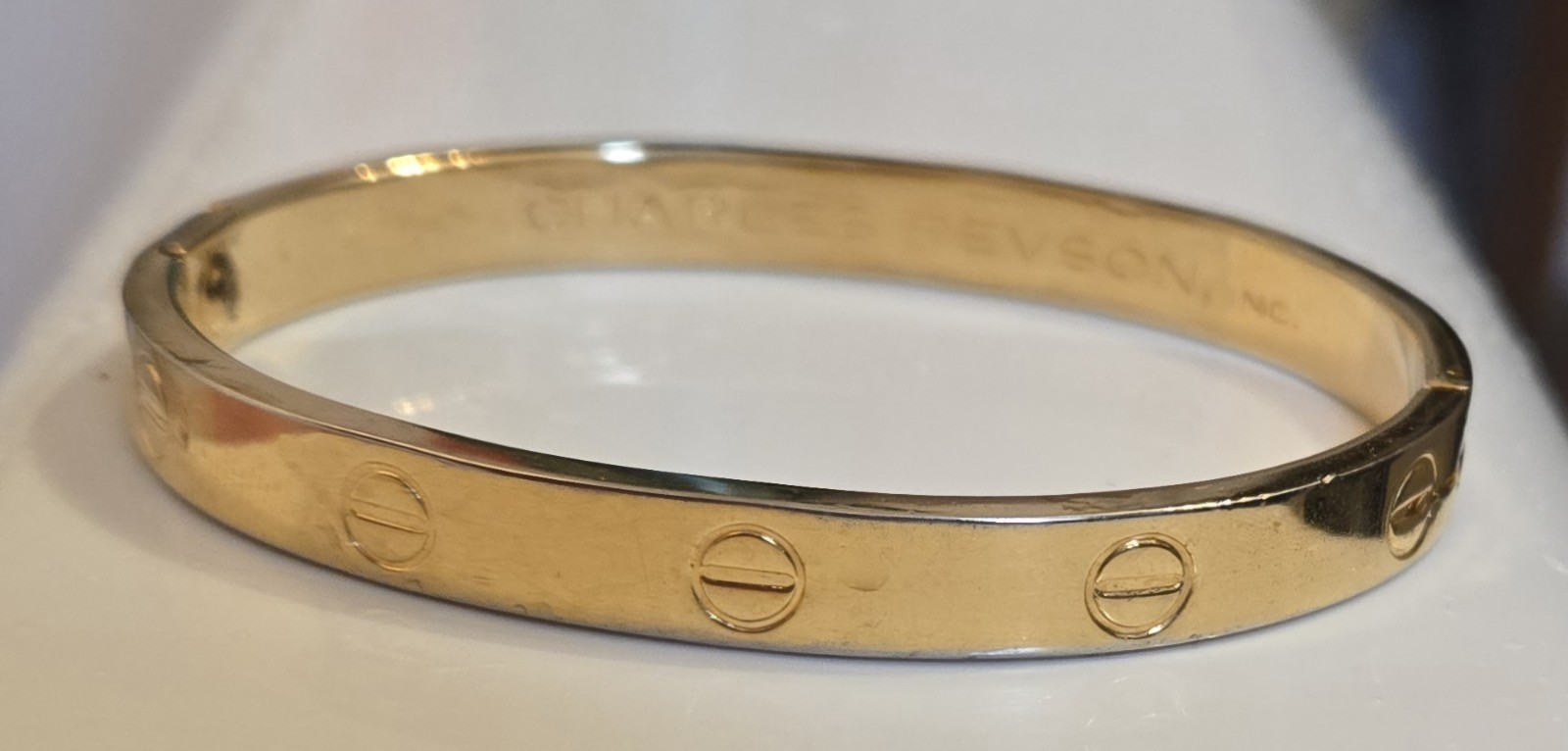 Vintage 1970 Charles Revson Aldo Cipullo “Love Bracelet” – Gold Electroplate