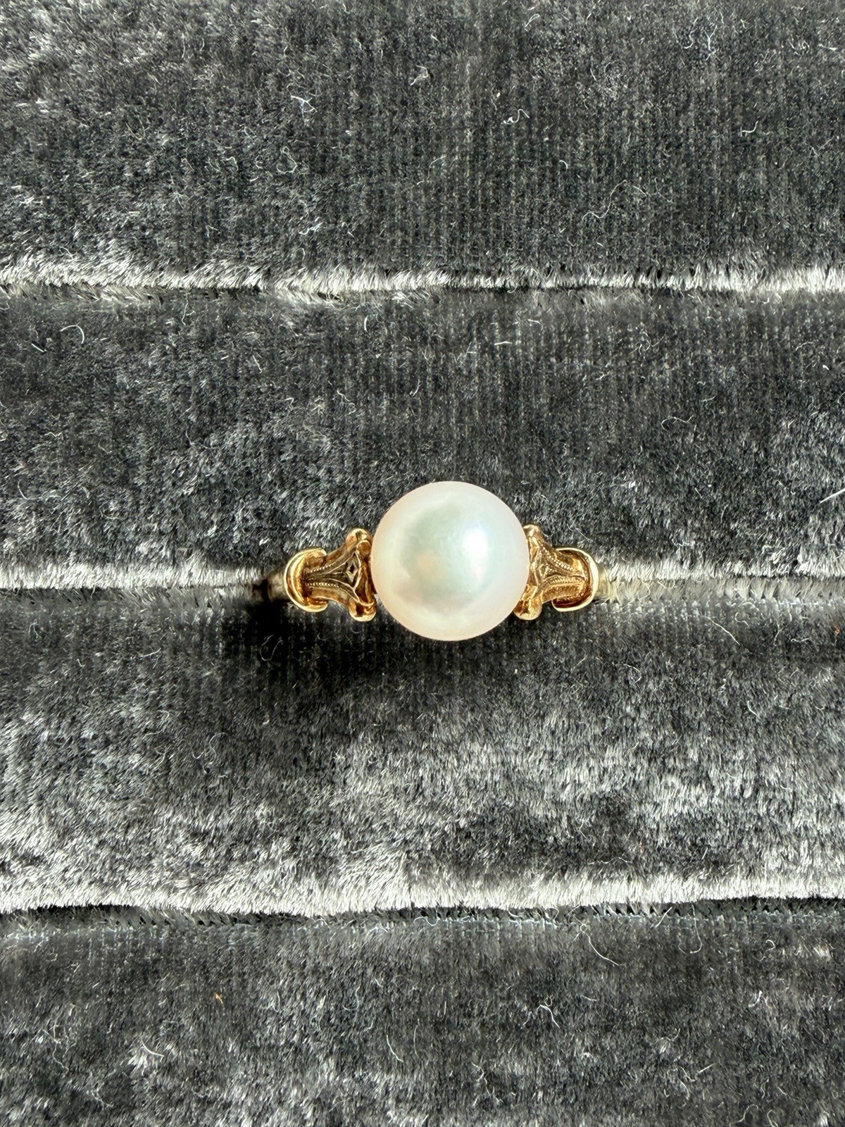 Vintage 14k Mikimoto Pearl Ring