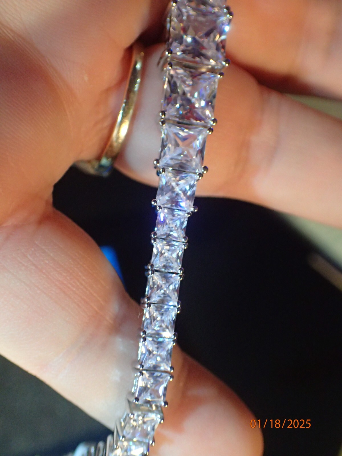 Absolute Sterling Silver Quadrillion Cut Tennis Bracelet HSN