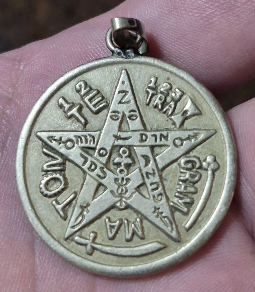 RARE VINTAGE SAINT CYPRIEN EXTERMINATOR TALISMAN EVIL PROTECTION PENDANT MEDAL